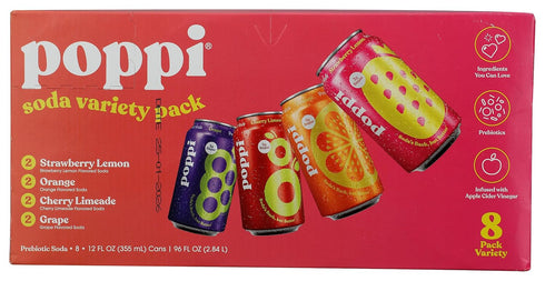 8Pk 96 Poppi Soda Prebtc Variety FO