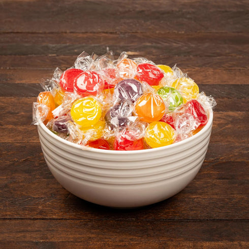 5 400 Hard Candy Bulk Assorted - Pounds Fruit Flavored Candies Individually Wrapped - Nostalgic Old School Candy