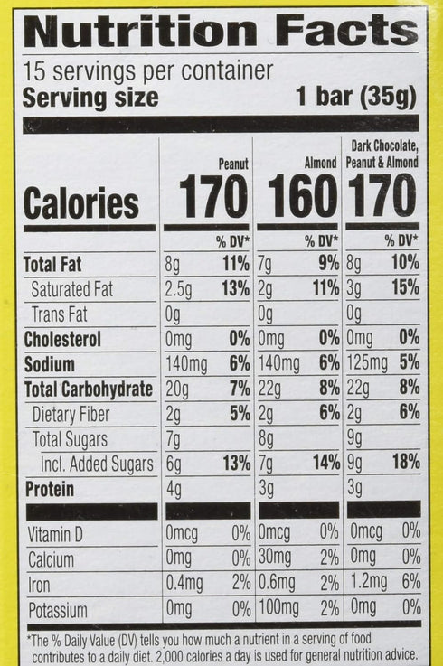 15 Nature Valley Sweet & Salty Nut Peanut Almond Dark Chocolate Granola Bars, Ounce