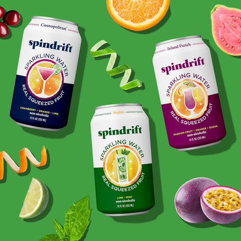 Pack 12 (Pack 24) Spindrift Mocktail Variety Can Ounce