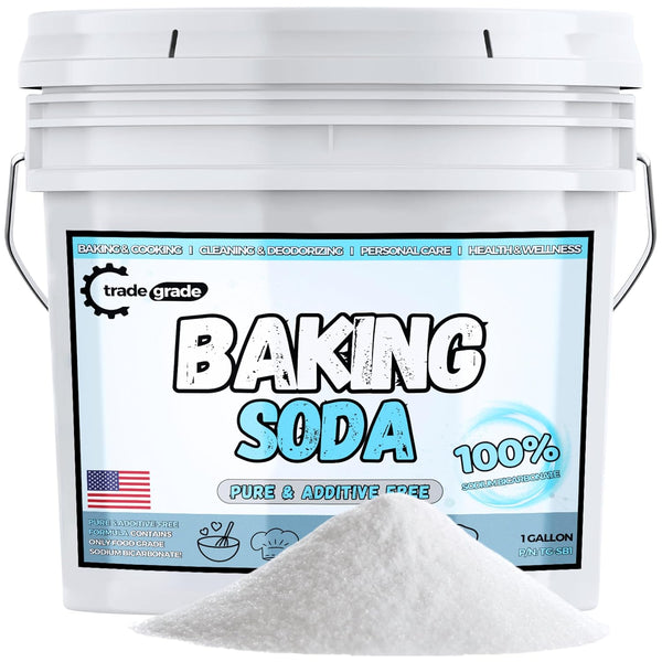 TradeGrade Pure Baking Soda Powder (1 Gallon) Food-Grade Sodium Bicarbonate Powder for