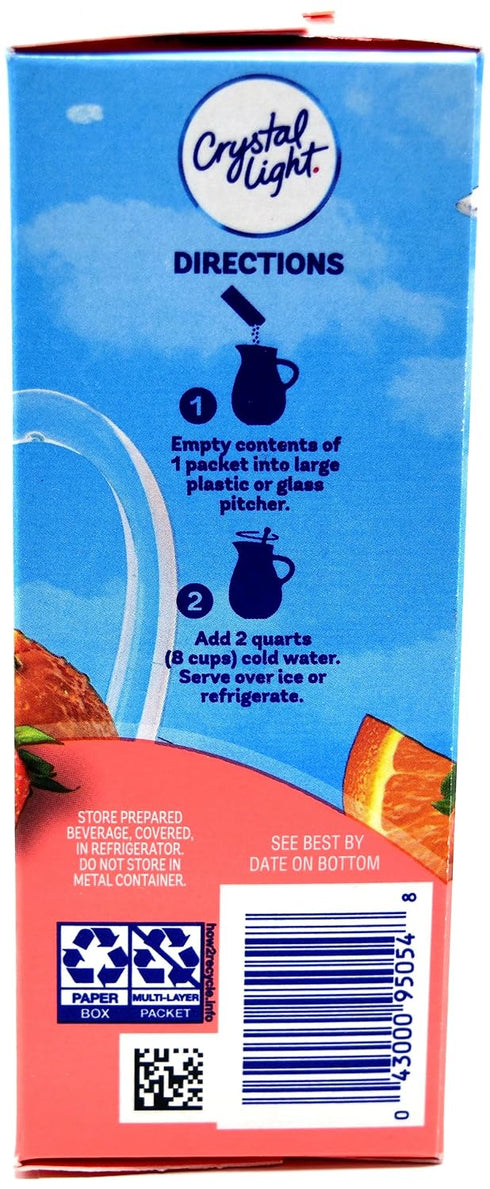 6 Count (Pack 3) Crystal Light Strawberry Orange Banana