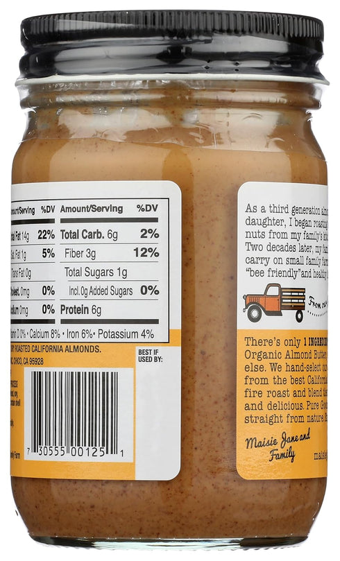 Maisie Jane's 12 OZ MAISIE JANES Organic Almond Butter Smooth
