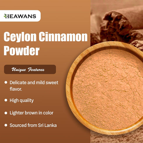Organic Ceylon Cinnamon Ground Premium Grade Powder from USDA Certified Farm in Sri Lanka (1.6 oz)