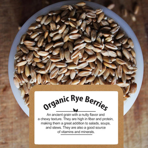(5.8 lb) Be Still Farms Organic Rye Berries Bulk - Whole Rye Grain Seeds - Kernels Great for Flour, Bread, Cereal