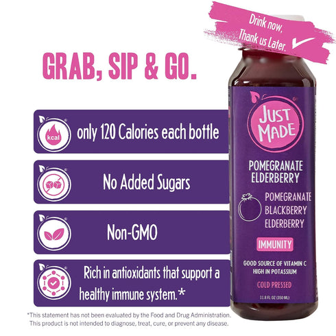 11.8 JUST MADE JUICE Pomegranate Elderberry Juice, FZ