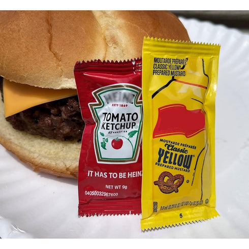Set: 50 (9g) 50 (7g) Packets 100 Packs 50 packets Gift Ketchup & Mustard - Total Condement (approximately each)