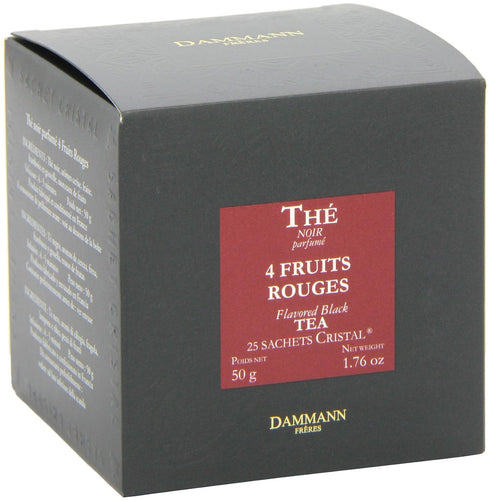 Dammann Frres (Pack 2, 50 Four Red Fruit Tea Cristal Teabags of Total Teabags)