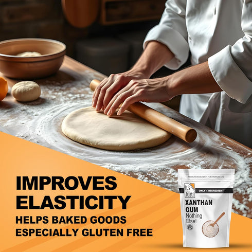 It's Just Xanthan Gum, 8oz, Gluten Free, Keto Baking Thickener for Sauces, Soups, Dressings