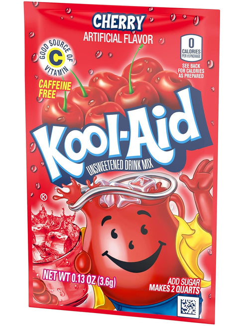 (12 Packets) KOOL-AID CHERRY Unsweetened Drink Mix