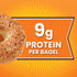 THOMAS' 6 count, (3.0 oz 9g 18 oz Everything Bagels, each), Protein, Kosher Bagels, Bag