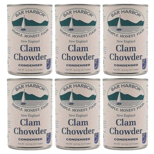 Bar Harbor New England Style Clam Chowder, Condensed, 14.5 oz Classic Creamy Chowder [Pack