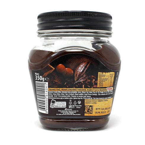 Sarelle 350 12.3 Oz) Chocolate and Hazelnut Spreads (Turkish) (Bitter Chocolate, Gr /