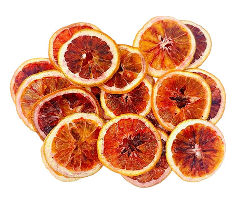Utama Dehydrated Blood Orange Slices 30+ Dried Citrus Wheels for Cocktails, Garnishes, Crafts,