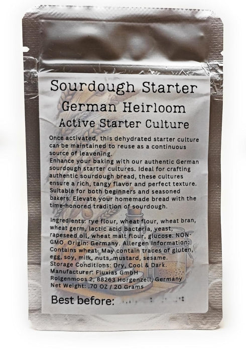 German Sourdough Starter - Active Sourdough Starter for Delicious Homemade German Artisan