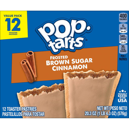 by Pop-Tarts (12 Pop-Tarts Toaster Pastries, Breakfast Foods, Kids Snacks, Frosted Brown Sugar Cinnamon Pop-Tarts)