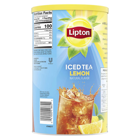 4lb 2.1 oz availble) 28Qt Lipton Iced Tea Mix, Lemon, Net Weight - (Selling as a Single - not Single