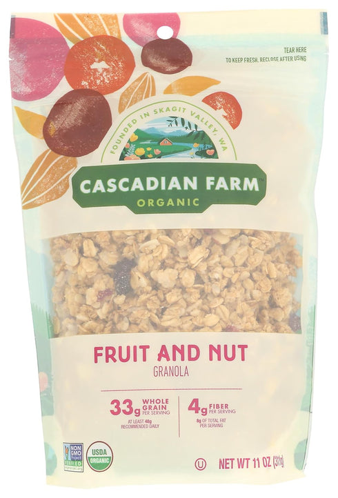 Cascadian Farm Organic Fruit And Nut Granola, Non GMO, 11 Ounces (Pack