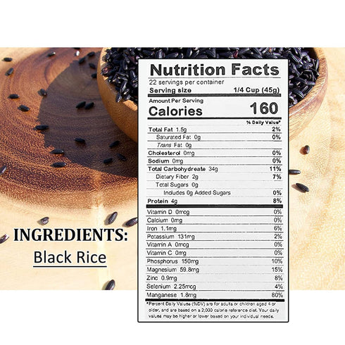 Zestful Foods 2 Lbs Black Rice - Whole Grain, Non-GMO, High Fiber, Low Sugar, - Delicious and Healthy Alternative
