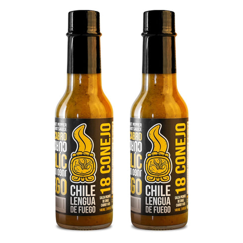 Hot Sauce | Chile Lengua de Fuego (Pack of 2, 18 Conejo)