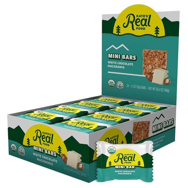 Kates Real Food Organic Granola Bars White Chocolate Macadamia (1.1 oz, Pack