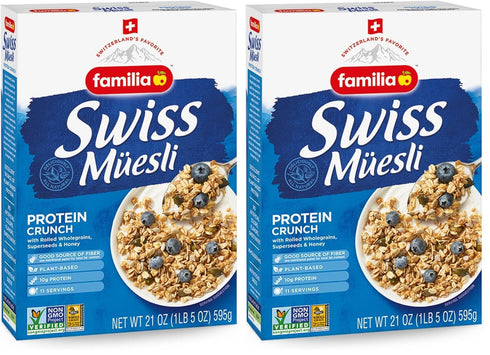 Familia Swiss Muesli Protein Crunch, Energy-Packed Cereal with Superseeds & Honey, 21oz