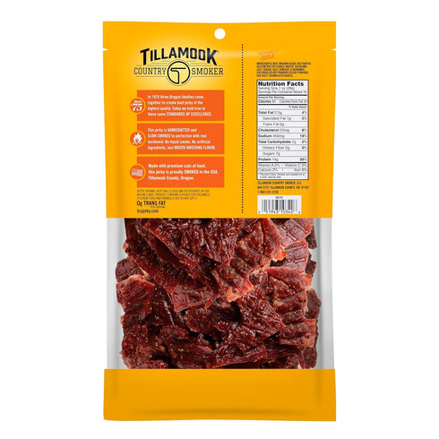 Country 10 Tillamook Smoker Real Hardwood Smoked Beef Jerky, Teriyaki, Ounce