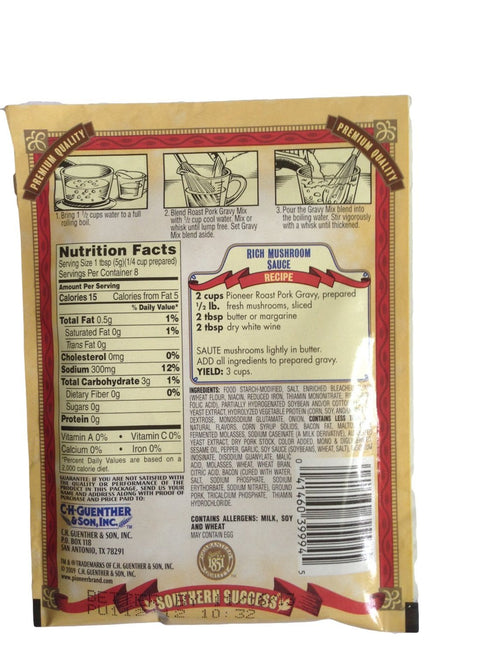 Pioneer Multi-pack, 3 Packets Brand Roast Pork Gravy Mix