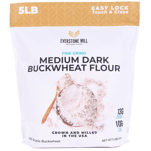 Buckwheat Flour | 5 LBS | Premium Quality Organic | Medium Dark