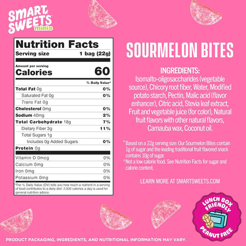 Multipack, 6.24 Smart Sweets Sourmelon Bites Ounce