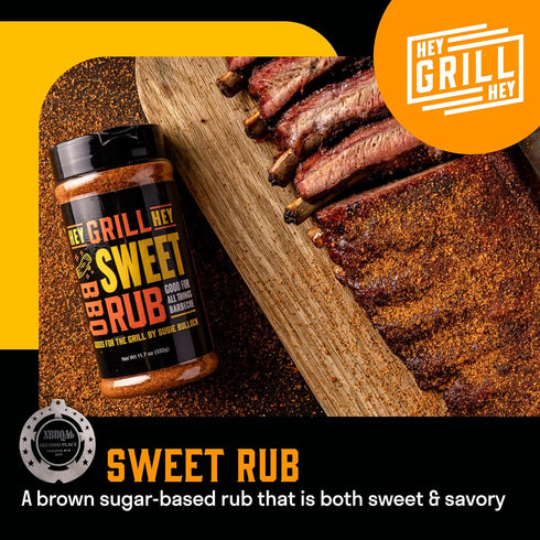 Set Set Hey Grill Hey | BBQ Seasoning and Barbeque Sauce Gift | Seasoning | Beef Rub, Sweet Rub, Everything Barbecue