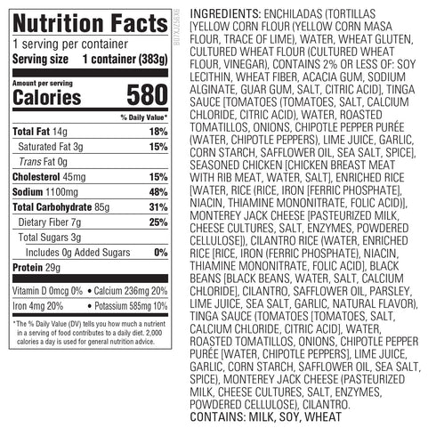 WHOLE FOODS MARKET KITCHENS 13.5 Whole Foods Market, Chicken Tinga Enchiladas, Ounce