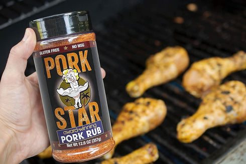 BBQ Pit Stop Pork Star Rub, Exceptional Pulled Pork, 12.6 Ounce