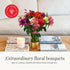 BloomsyBox Romantic Blooming Bouquet Fresh Mixed-Color Roses & Alstroemerias (Glass Vase Included) Fresh Flower