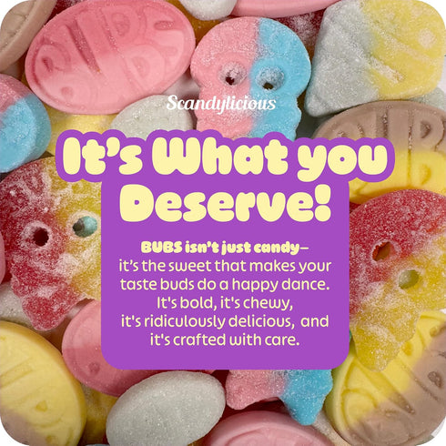 Bubs Swedish Candy Mix - Sweet Assorted Confection Collection with Skull and Bub Shapes, Sour and Sweet Flavors