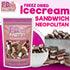 2.5 oz, 3 Pack Freeze Dried Ice Cream Sandwich Bites, Neapolitan, Crunchy & Sweet Snack, Dehydrated, Resealable Gift