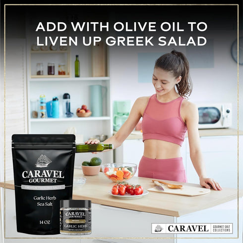 14 oz Garlic Medley Salt Seasoning for Cooking and Finishing Savory Garlic Salt Seasoning for Meats, Vegetables, Pasta