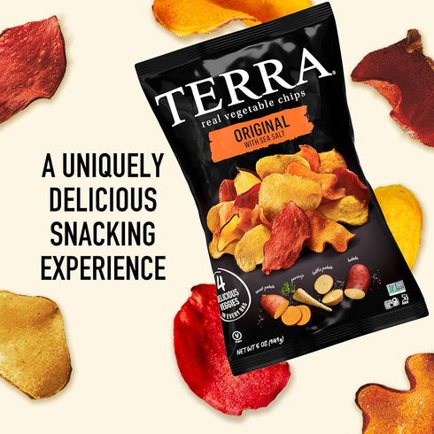 5 oz Terra Vegetable Chips, Original Vegetable Chips with Sea Salt