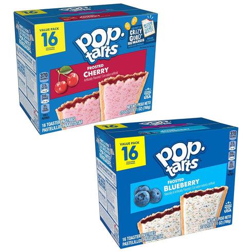 Pack, Pack (32 Pop-Tarts Toaster Pastries, Breakfast Foods, Kids Snacks, Value Variety Pop-Tarts)