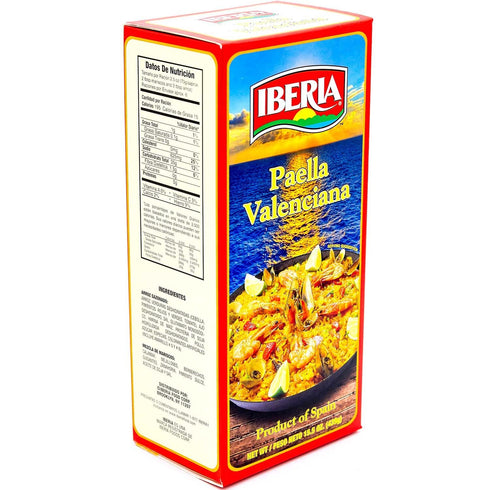 Packets, 15.5 oz. Iberia Paella Valenciana, Ready to Cook Paella Kit with Yellow Rice and Seafood Product of Spain