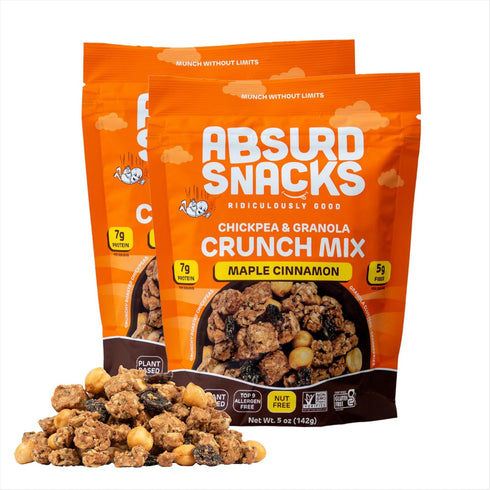 Absurd Snacks Chickpea & Granola Crunch Mix, Nut-Free, Gluten-Free, Plant-Based Snack, Good