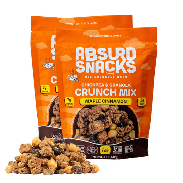 Absurd Snacks Chickpea & Granola Crunch Mix, Nut-Free, Gluten-Free, Plant-Based Snack, Good