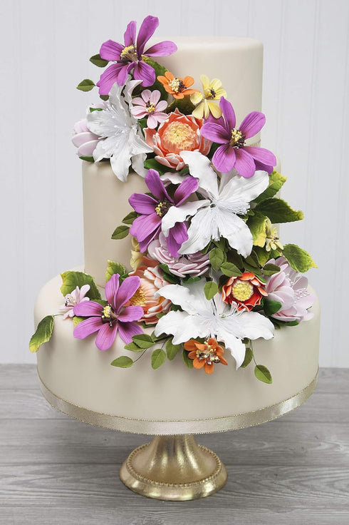 3 Count Global Sugar Art Protea Sugar Cake Flowers Assortment, by Chef Alan Tetreault