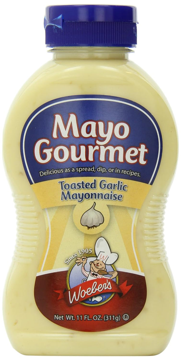 Woeber's Woebers Mayonnaise, Toasted Garlic, 11 Ounce