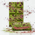 Matcha White Chocolate Bar 5.6oz with Strawberry Paste, Dried Strawberries, Kataifi Crunch