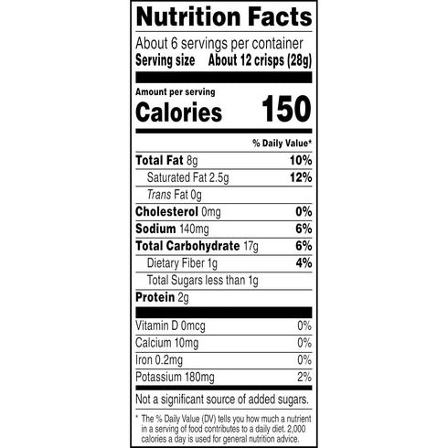 5.75 (Pack 11) Lay's Stax Potato Crisps, Original, Ounce