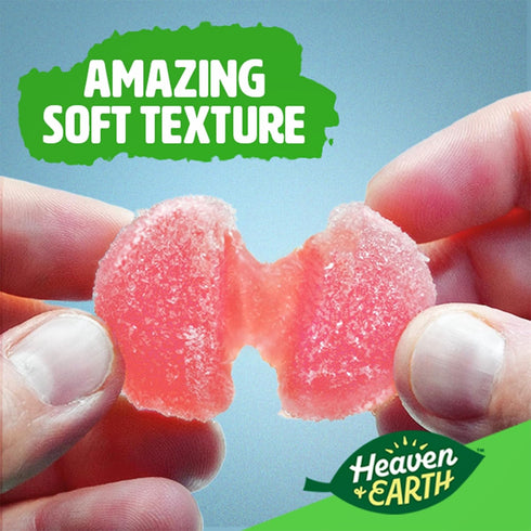 40 Count) Gummy Heaven & Earth Assorted Hand Crafted Fruit Jellies in Resealable Tray (Approx. | Dye Free | Natural