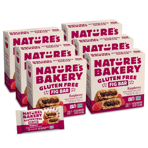 Natures Bakery Gluten Free Fig Bars, Raspberry, Real Fruit, Vegan, Non-GMO, Snack