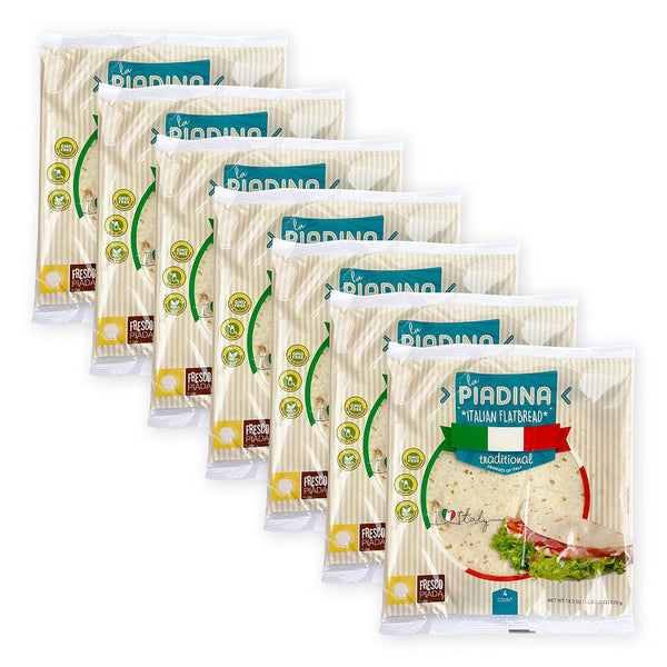 Fresco Piada Italian Flatbread 7 Packs (28 Count Total) | Authentic Piadina