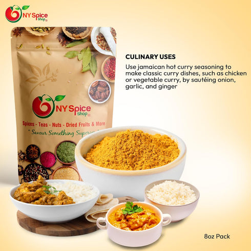3 NY SPICE SHOP Jamaican Hot Curry Powder Jamaican Hot Curry Powder Seasoning - Curry Powder Spice - Golden Curry Mild